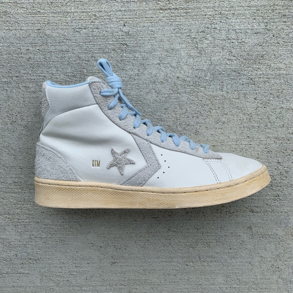 Converse Pro Leather High X PJ Tucker ChaseTheDrip White/Blue/Vintage Size 9.5